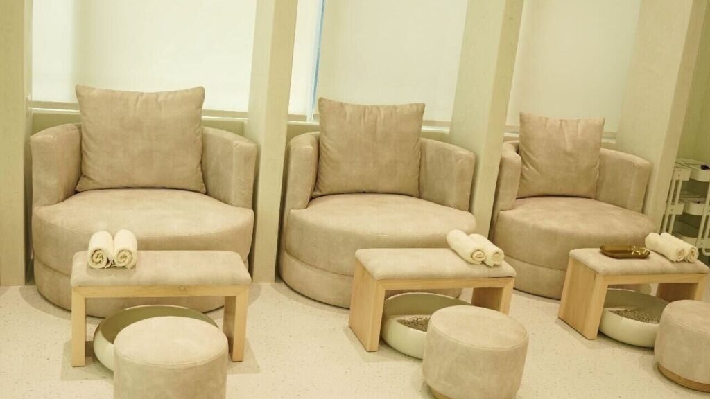 Lounge seating at Couture Studio