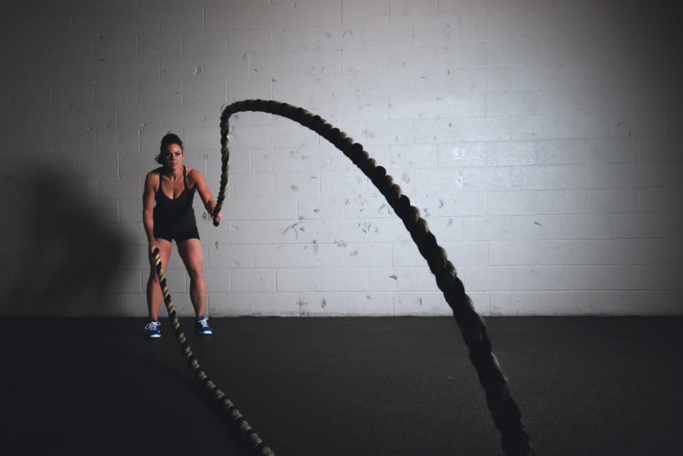 Conditioning workout in the gym