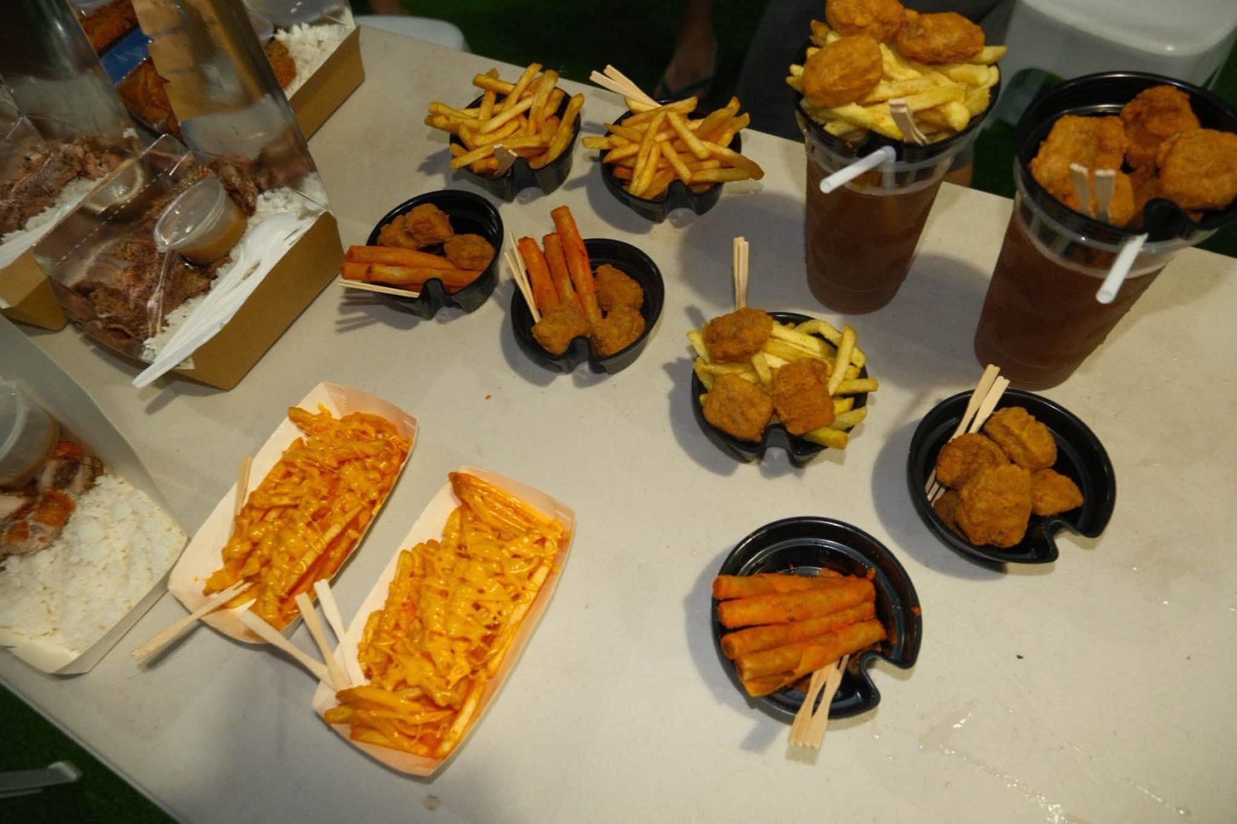 Food stalls at night