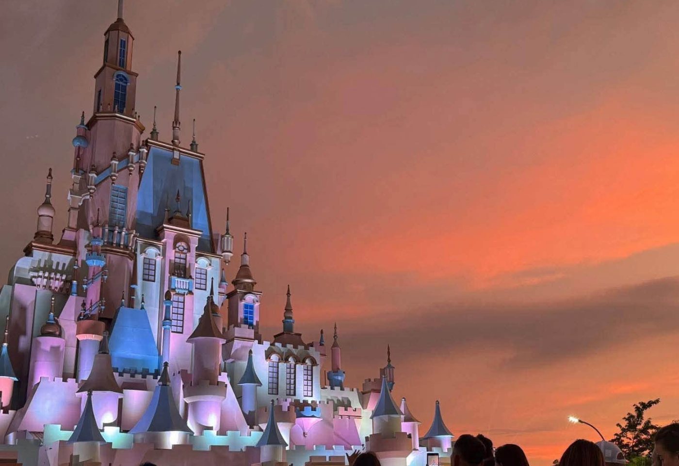 The Rancho castle at sunset