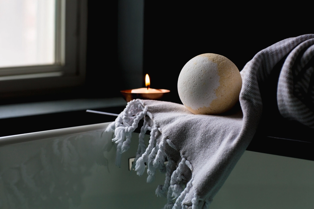 Candlelit relaxation corner