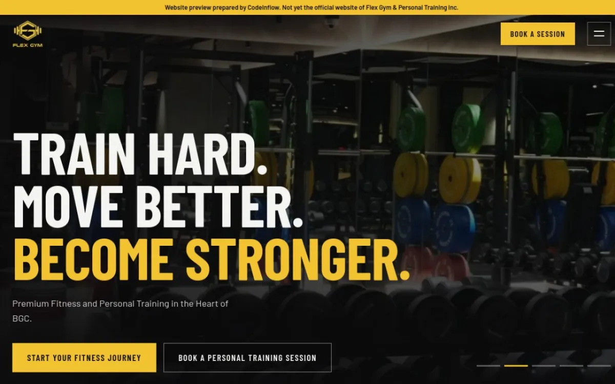 Flex Gym website concept